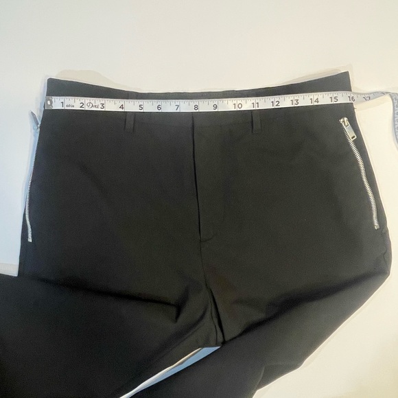 Zara Black Wide Leg Trousers with Zipper Pockets - Picture 8 of 11